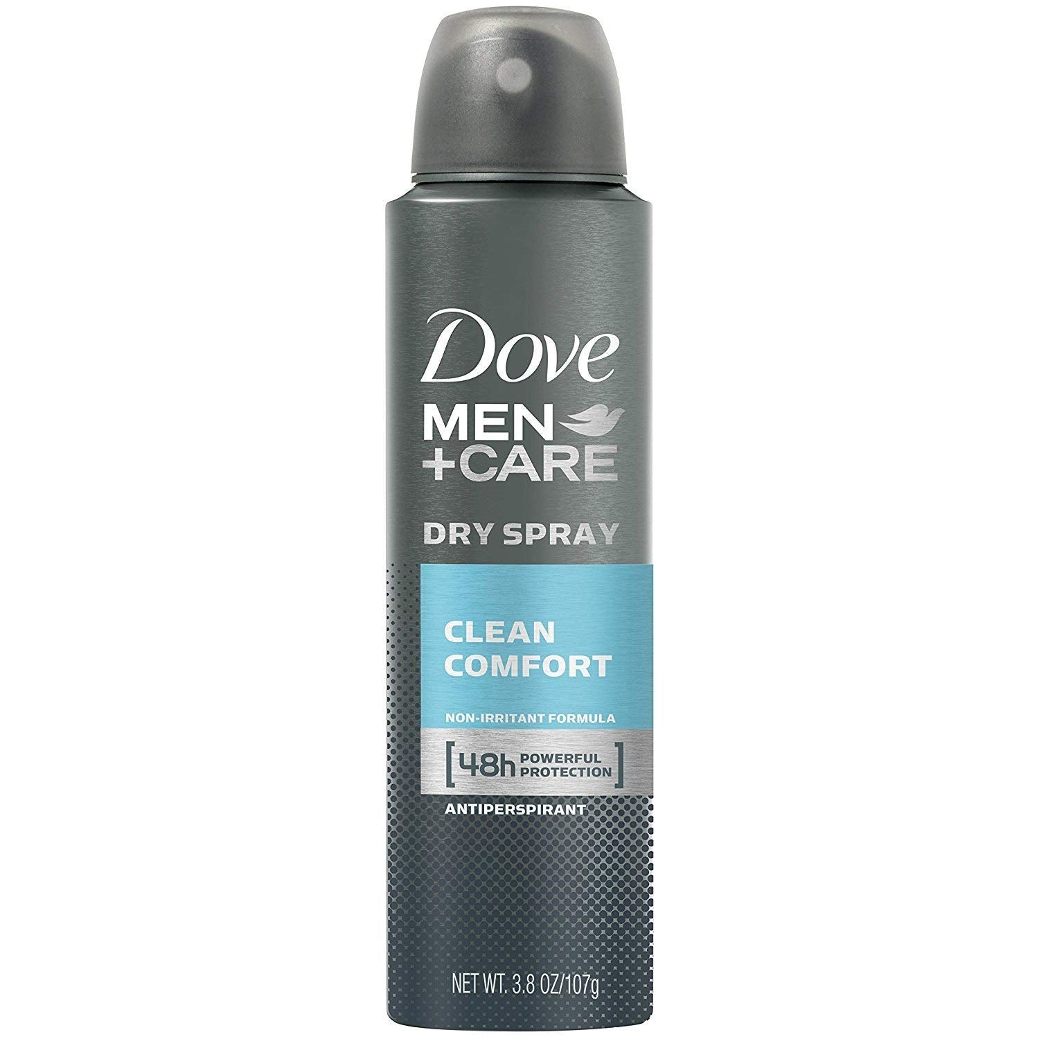 Dove antitranspirante spray, protección 48 horas, frescura duradera.