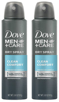 Dove Men+Care Dry Spray Antiperspirant – Clean Comfort 3.8 oz (2 Pack) | 48h Sweat & Odor Protection