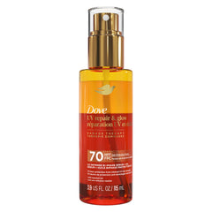 Dove Damage Therapy Defense, botella de suero bi-phase con aceite para brillo.