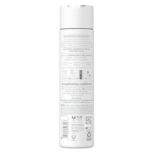 Dove Density Boost hair application showing lightweight conditioner for oily, fine hair.
