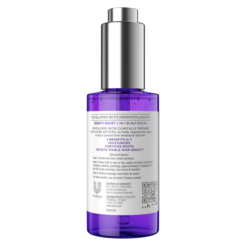 Dove Density Boost Serum, cuentagotas para dosificar la cantidad adecuada.