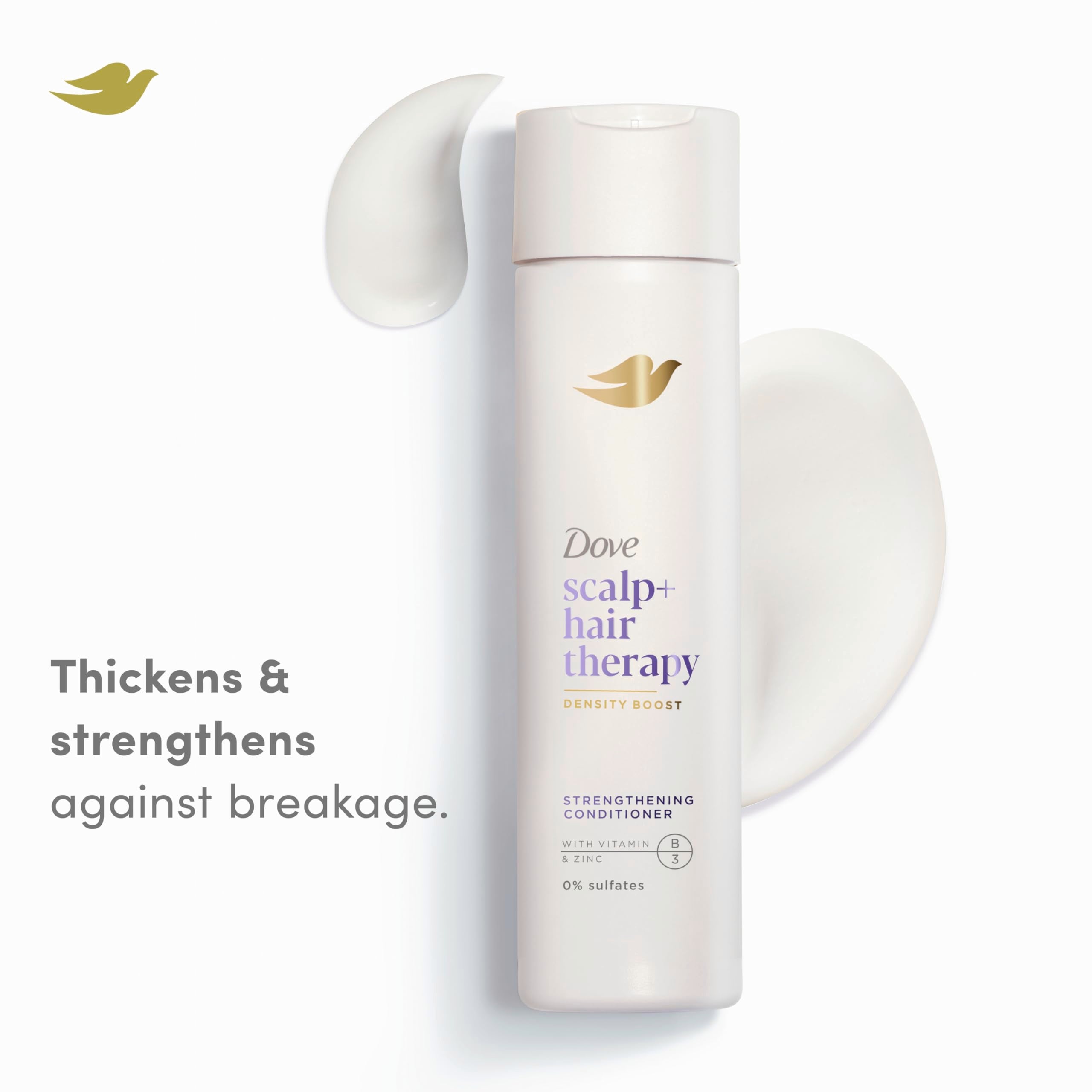 Dove Density Boost texture closeup of creamy conditioner for daily use.