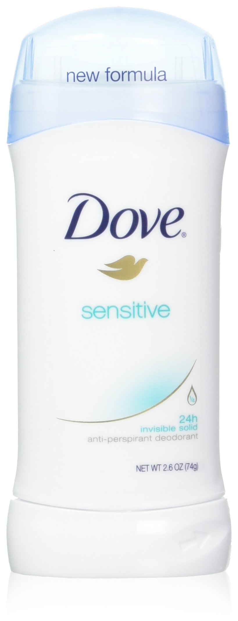 Dove Invisible Solid packaging for a 6-pack; easy daily protection.