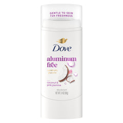 Dove Deodorant Stick coconut pink jasmine scent swirl for all-day freshness.