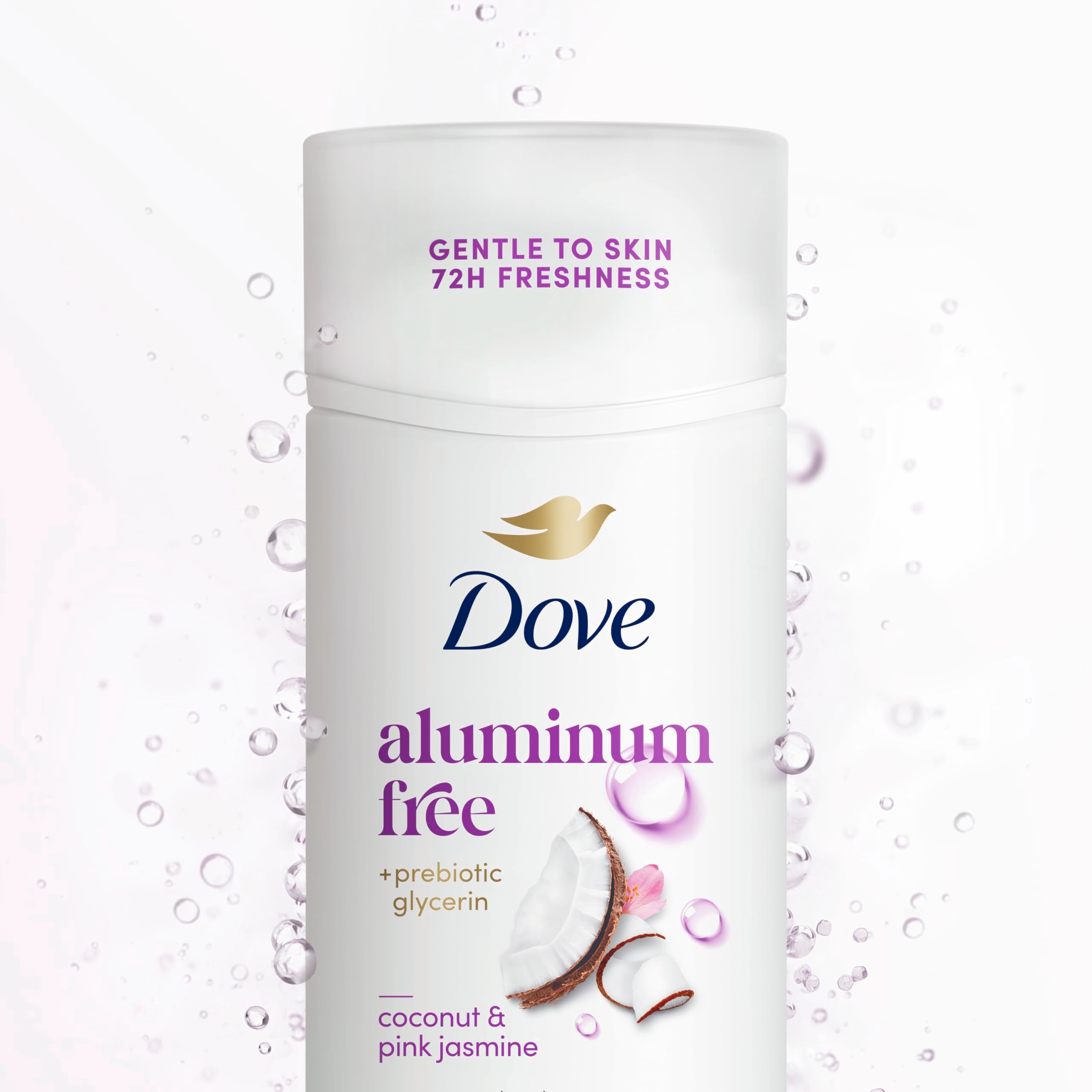 Dove Smooth Glide Deodorant Stick shows no visible residue after application.