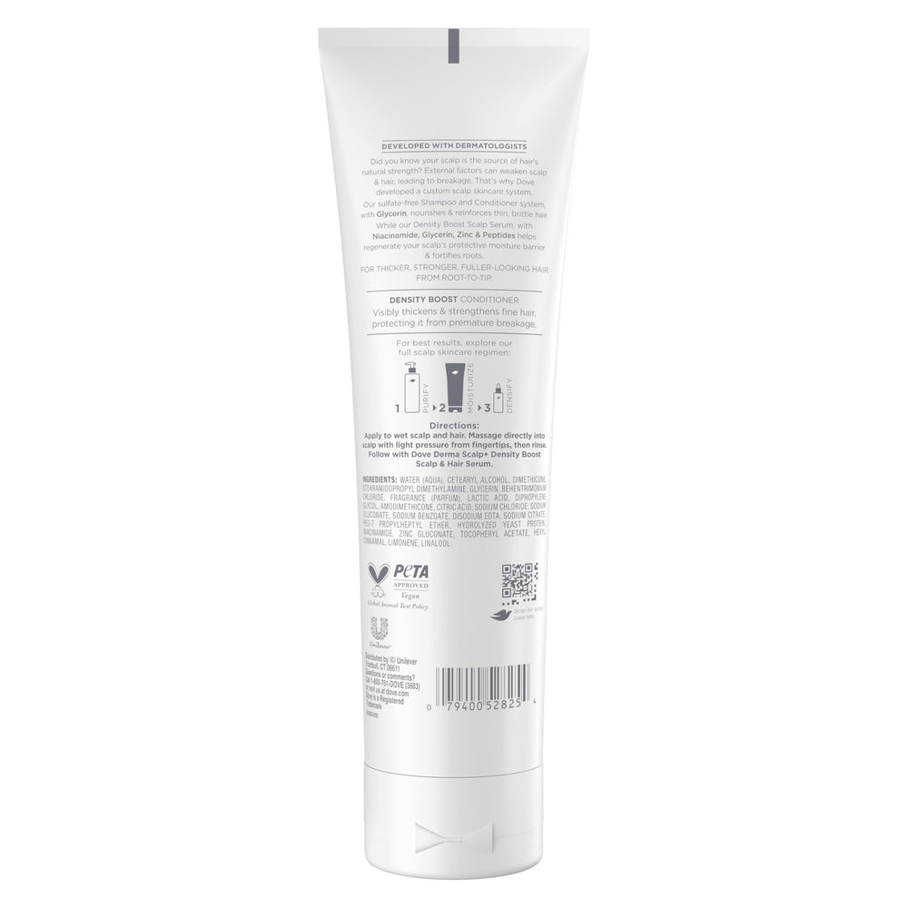 Dove Derma Scalp Density Boost: aplicación suave que fortalece desde la raíz.