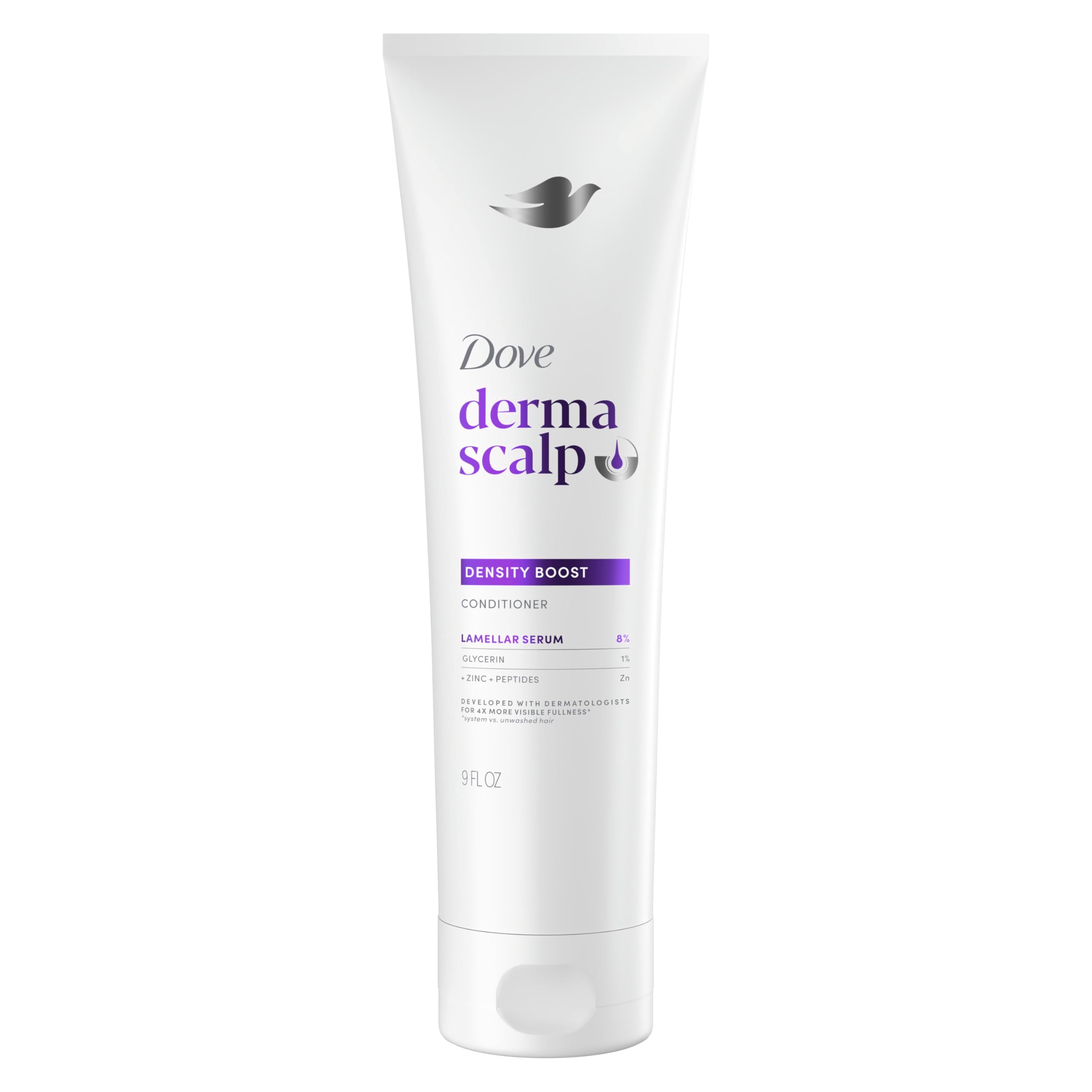 Dove Derma Scalp Density Boost: envase del acondicionador para mayor densidad y volumen.