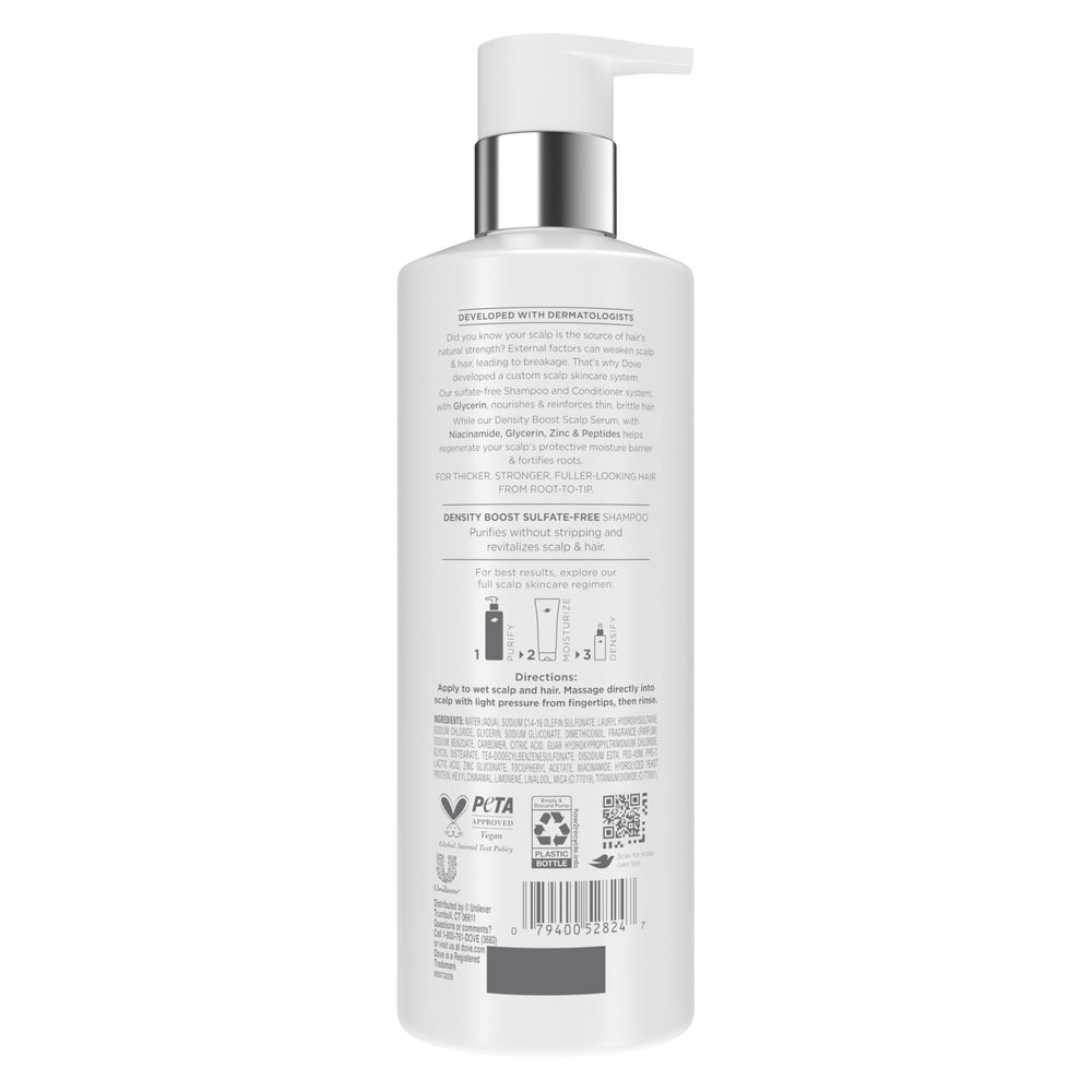 Dove Derma Scalp Density Boost lather forming on scalp for refresh.