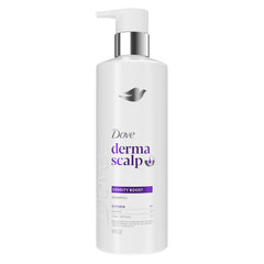 Dove Derma Scalp Density Boost shampoo bottle for a fuller look.