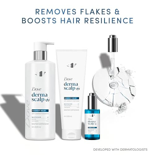 Niacinamida y Vitamina E en Dove Derma Scalp Serum para nutrición suave.