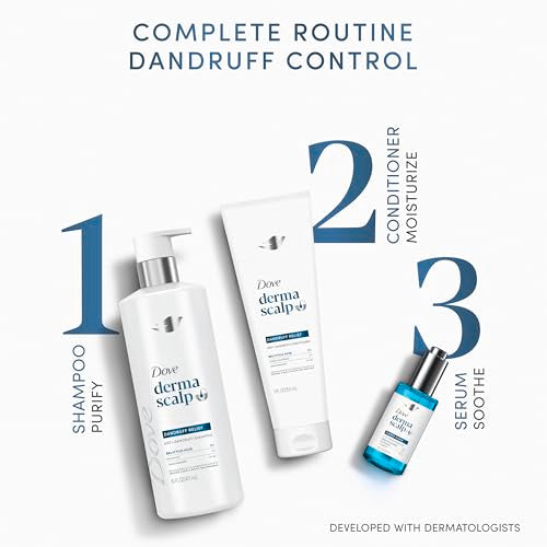 Prebio Glicerina en Dove Derma Scalp Serum para equilibrio del cuero cabelludo.