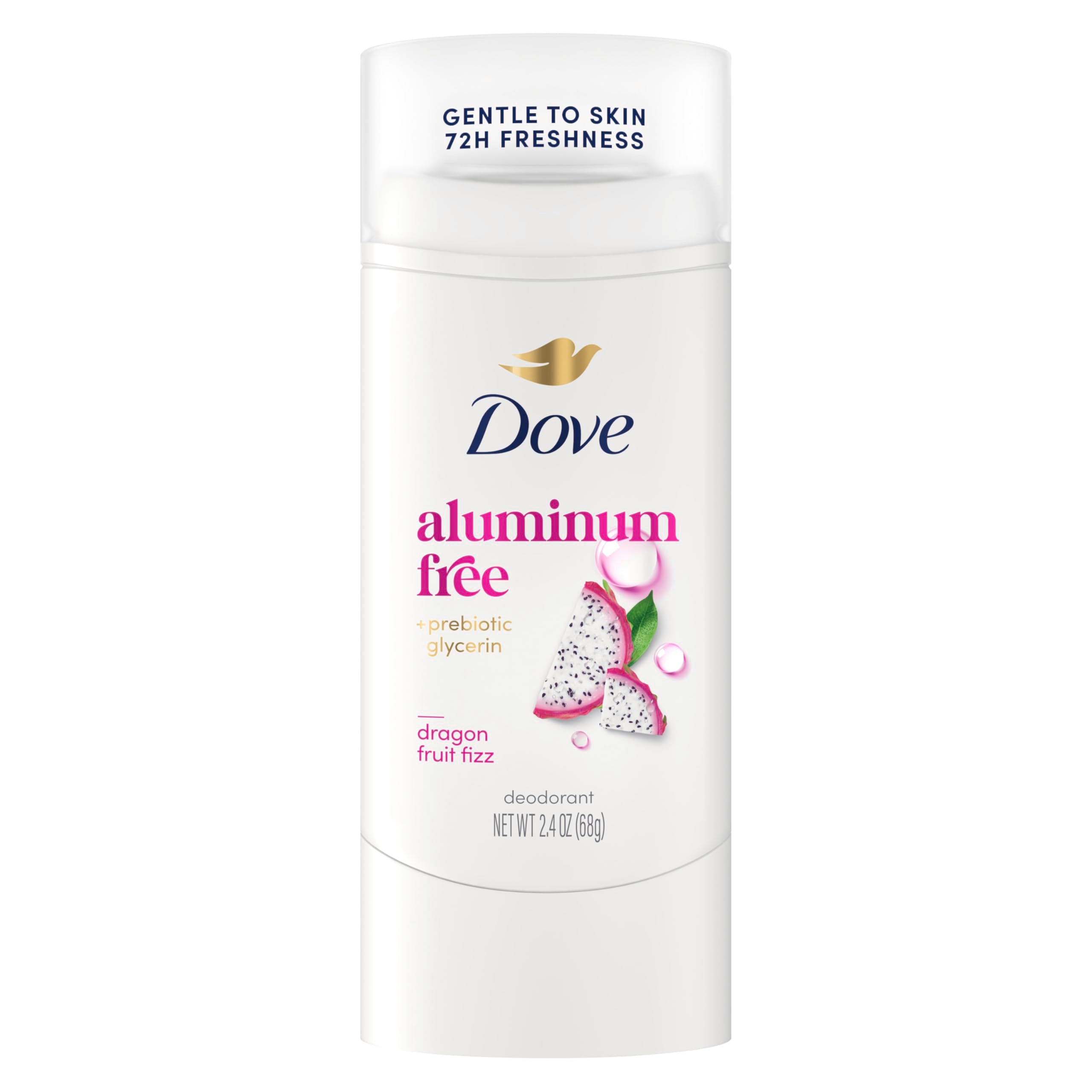 Dove Desodorante barra Dragon Fruit Fizz, aplicación suave para piel confortable.
