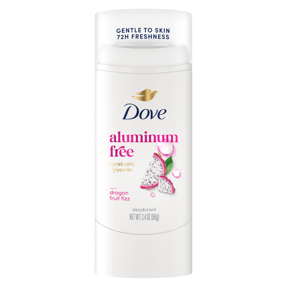Dove Desodorante barra Dragon Fruit Fizz, aplicación suave para piel confortable.