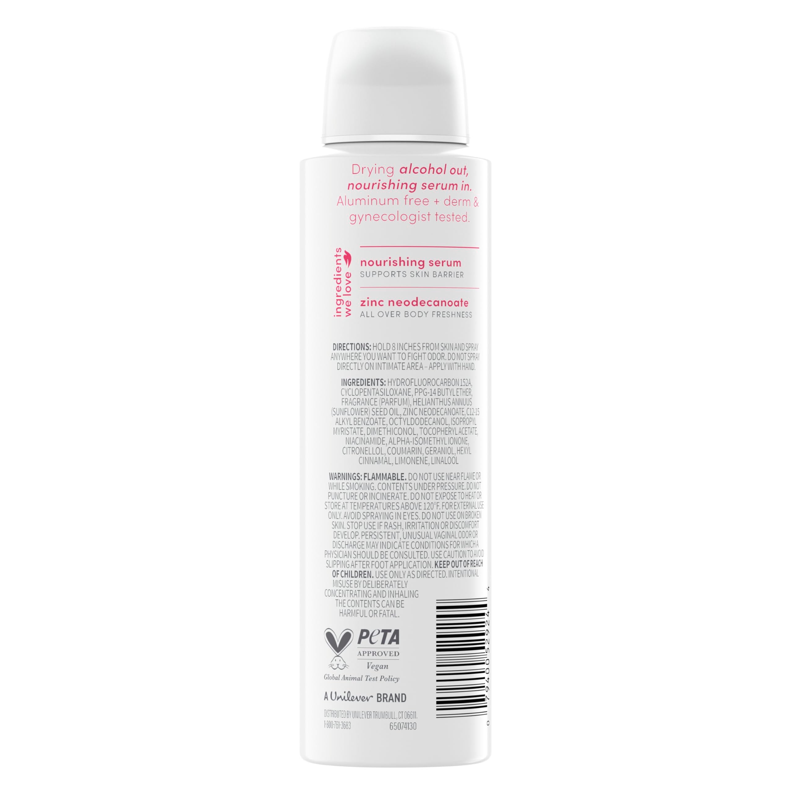 Dove desodorante en spray para cuerpo Berry Blush, cuidado de piel.