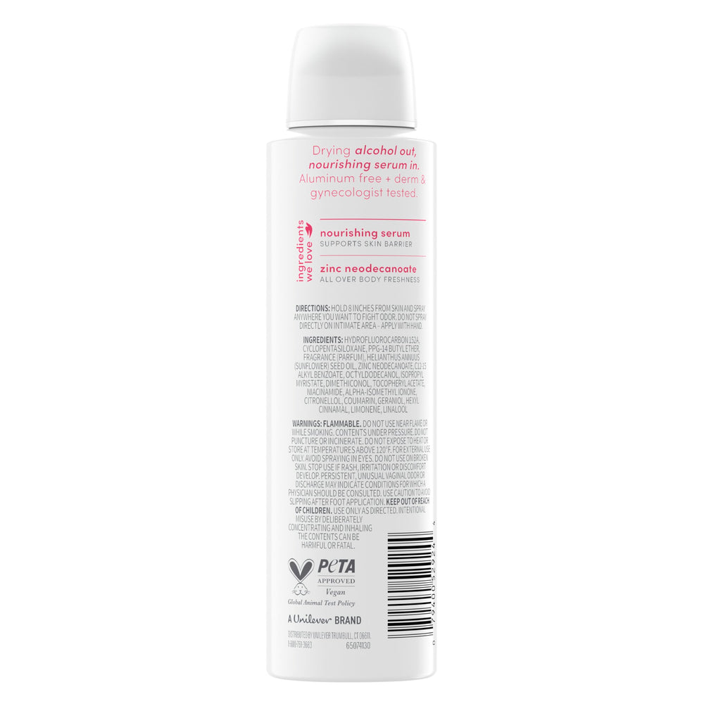 Dove desodorante en spray para cuerpo Berry Blush, cuidado de piel.