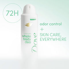 Dove desodorante para cuerpo con glicerina y vitamina E para cuidar la piel.