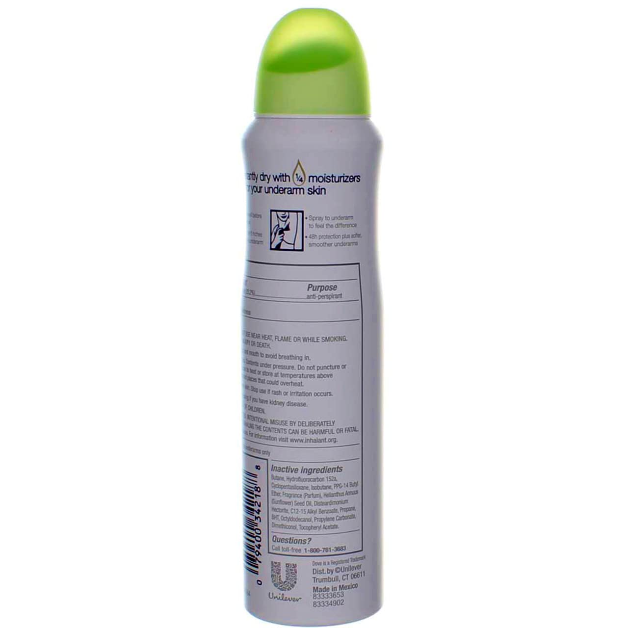 Dove Desodorante Cool Essentials brinda protección de larga duración durante el día