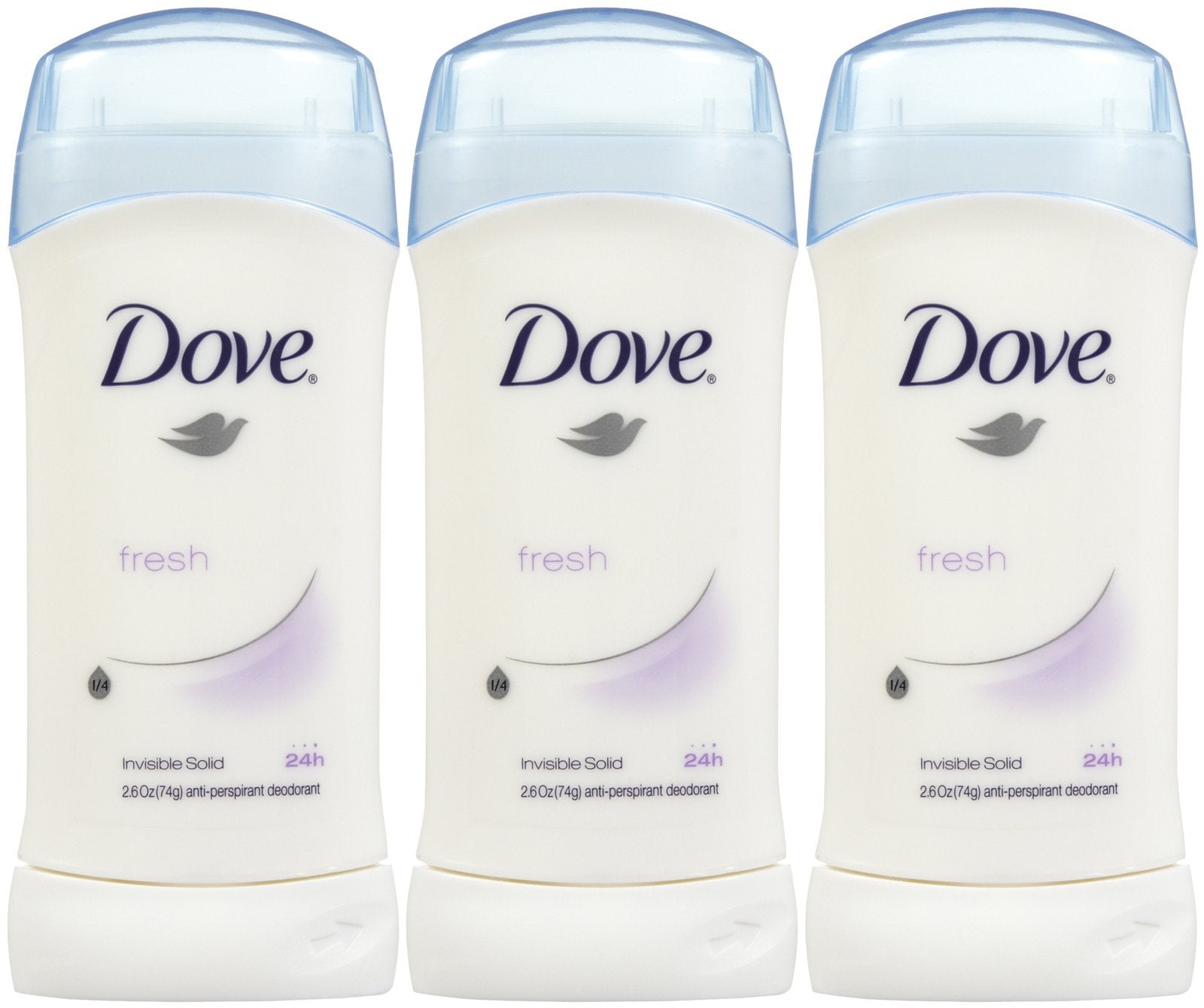 Desodorante Dove Invisible en barra fresca, acabado discreto y frescura duradera.