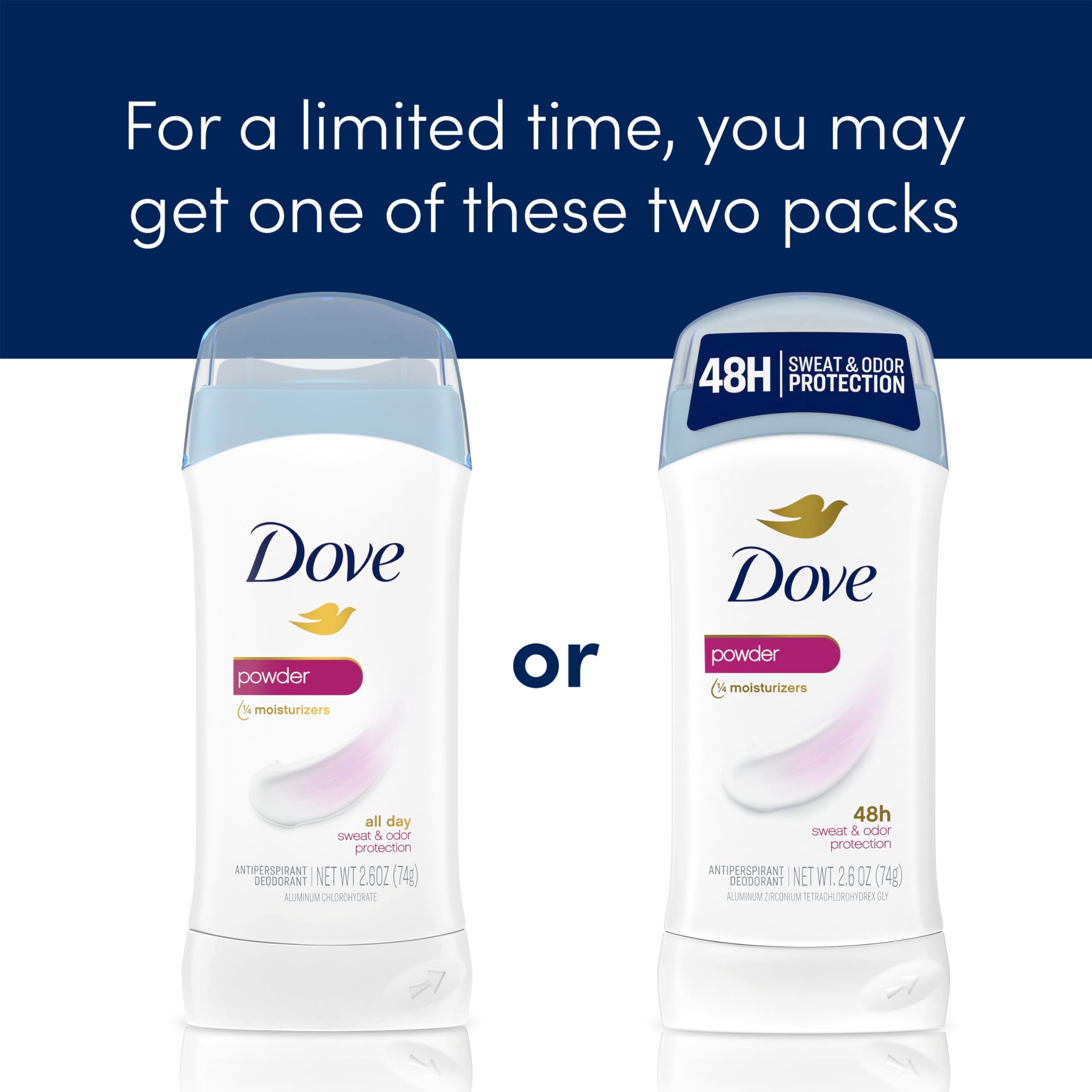 Dove Desodorante Invisible en polvo, suavidad para la piel tras el afeitado.