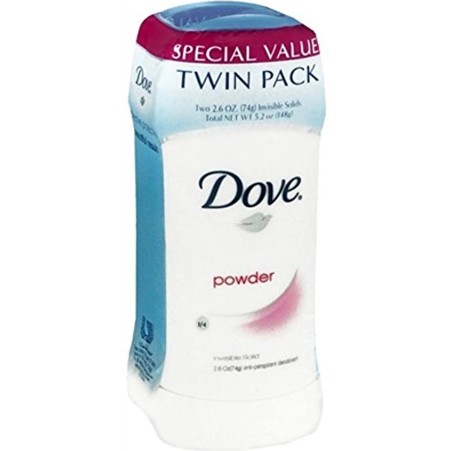 Dove desodorante invisible sólido con aroma polvo, aplicación limpia y discreta