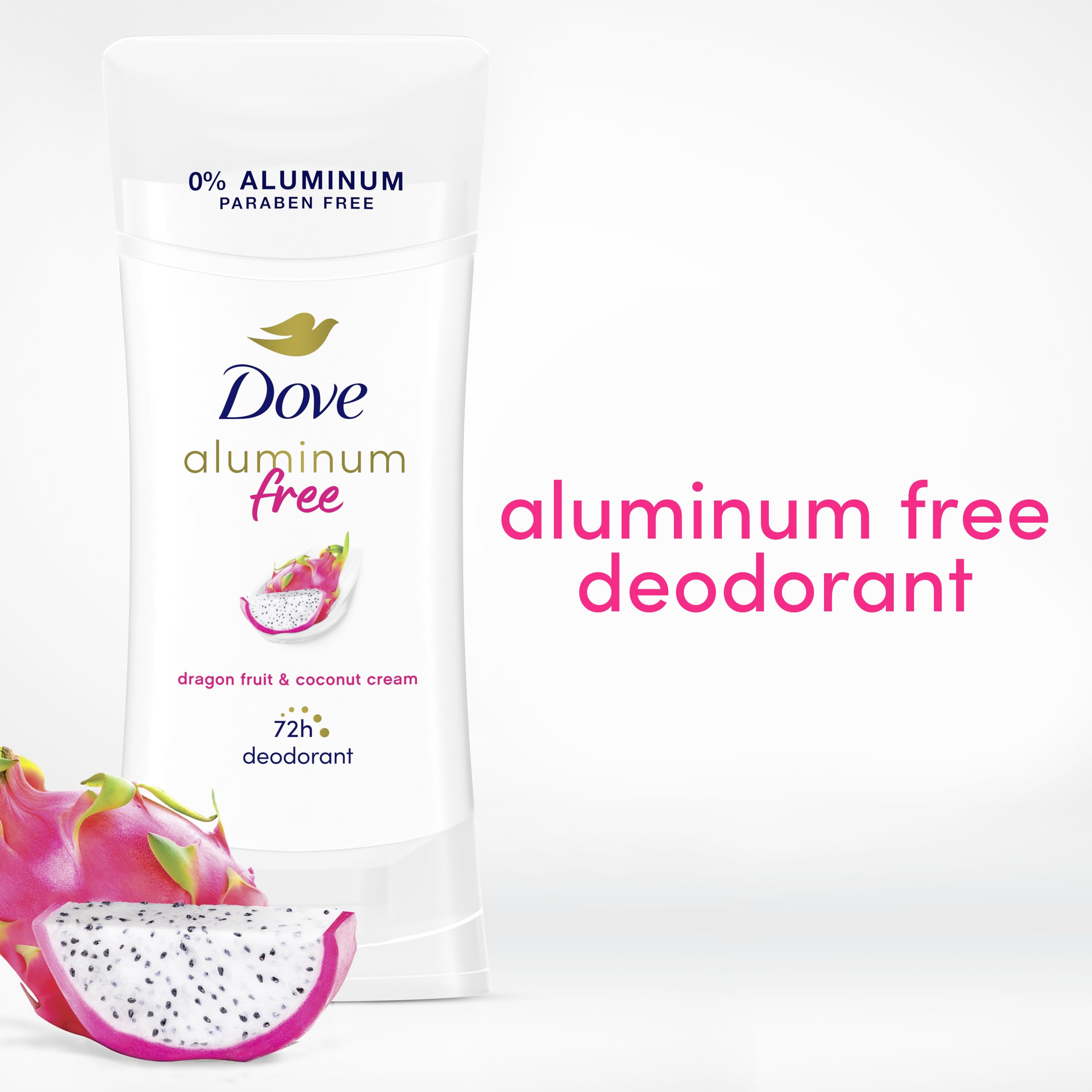 Dove desodorante pitaya coco, protección de olor 72 horas para días ocupados