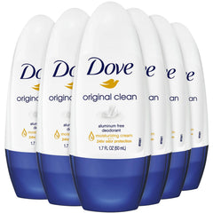 Dove Desodorante Roll-On Original Limpio en botella, protección 24H y suavidad en la piel.