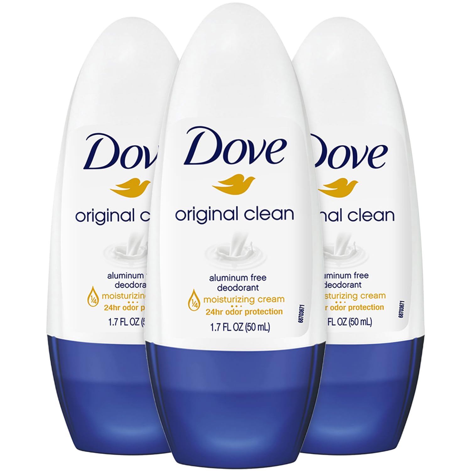 Dove desodorante sin aluminio Original Limpio en 3 packs, protección 24 h.
