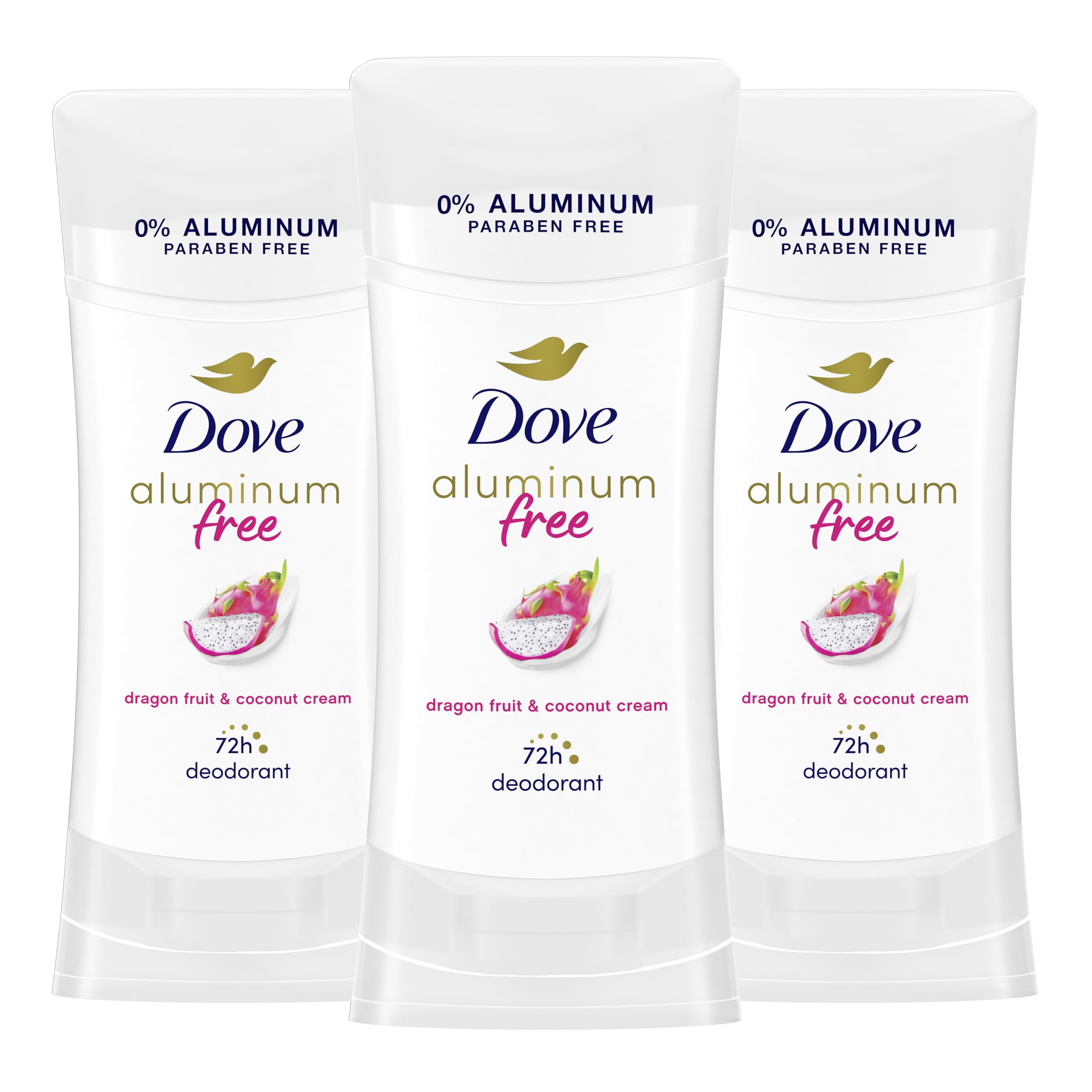 Desodorante Dove sin aluminio con pitaya y coco en pack de 3 para llevar