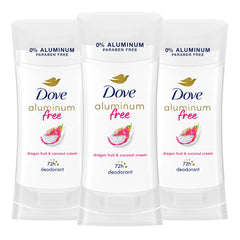 Desodorante Dove sin aluminio con pitaya y coco en pack de 3 para llevar
