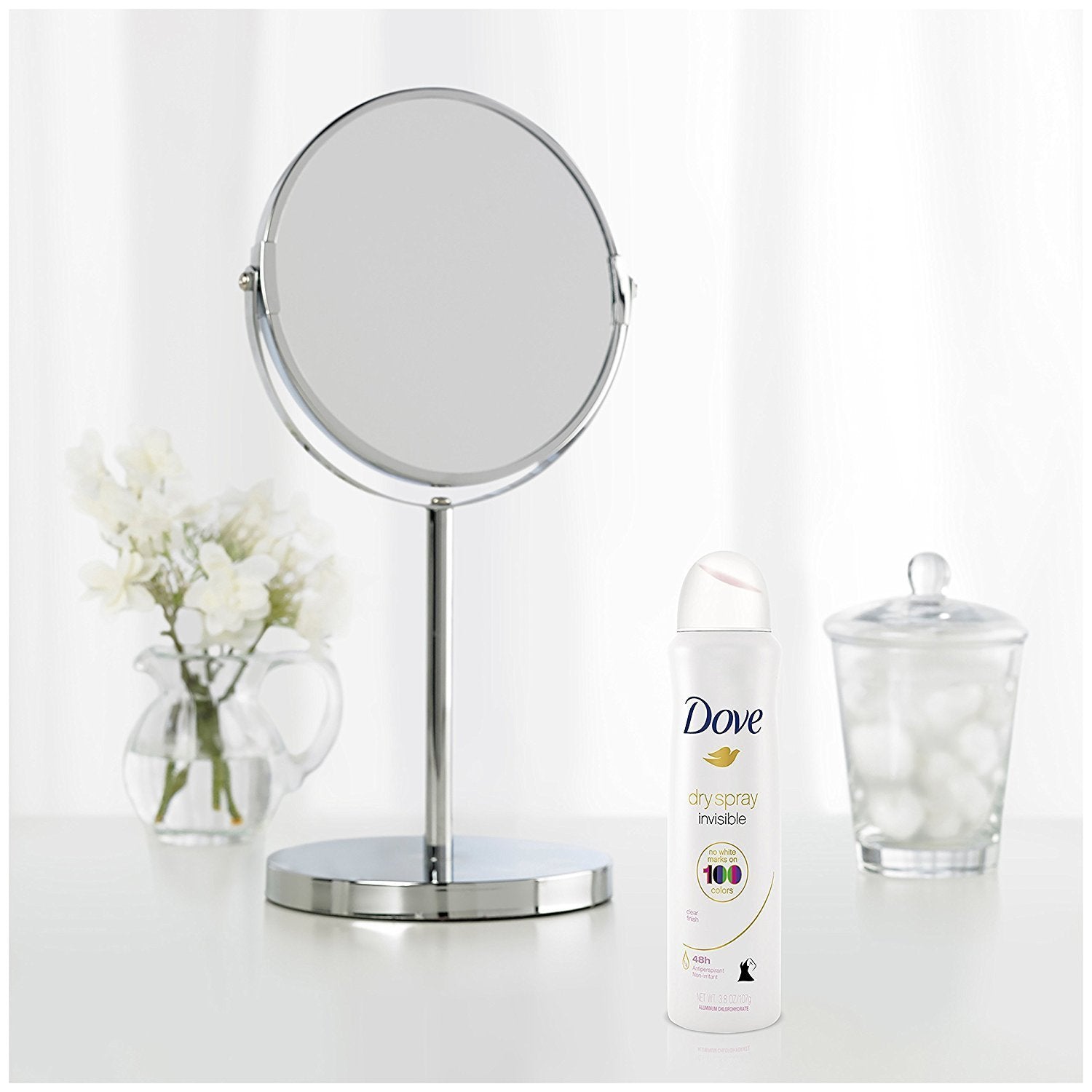 Dove Desodorante spray seco invisible textura fresca, sensación de comodidad tras la aplicación.