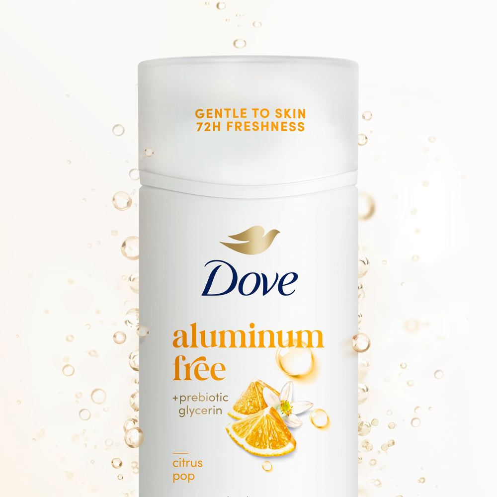 Piel suave tras usar Dove Citrus Pop gracias a su fórmula delicada.
