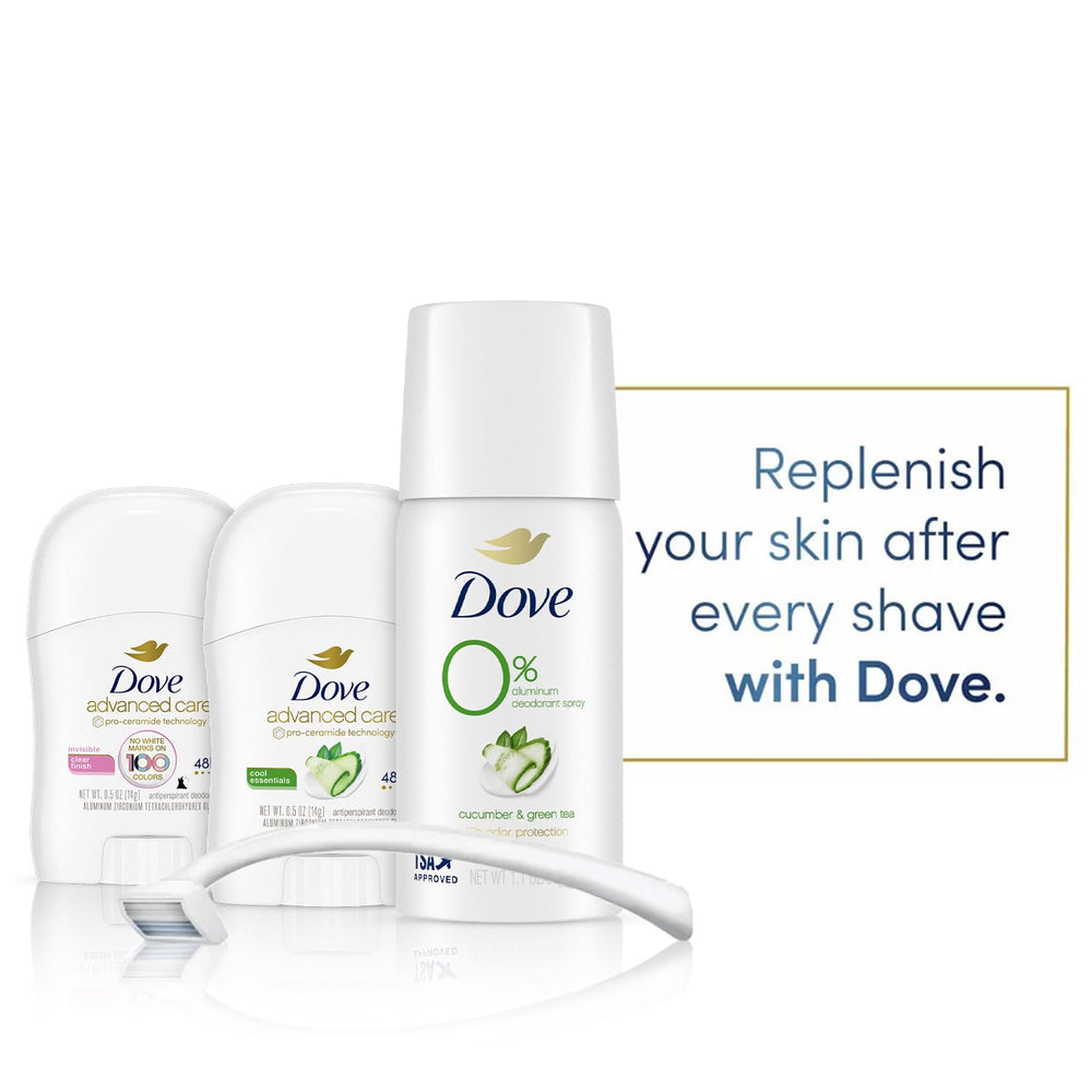 Spray Dove sin aluminio de 1.1 oz, ideal para cabina.