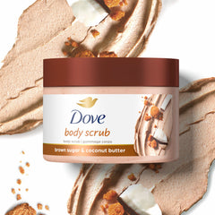 Dove Exfoliante Corporal, gránulos pequeños para exfoliación delicada.