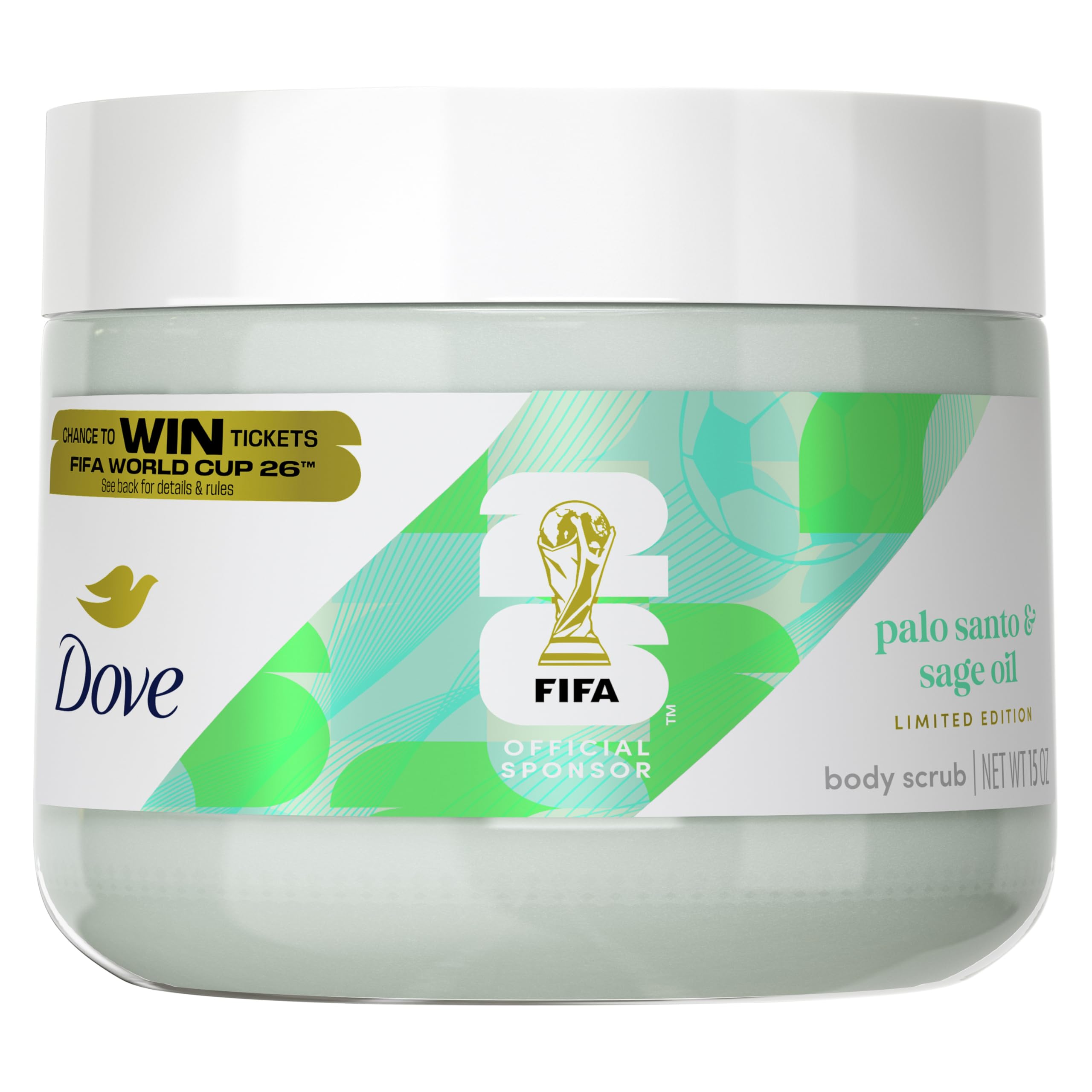 Dove Exfoliante Corporal Palo Santo y Salvia: textura cremosa para exfoliar suavemente la piel.