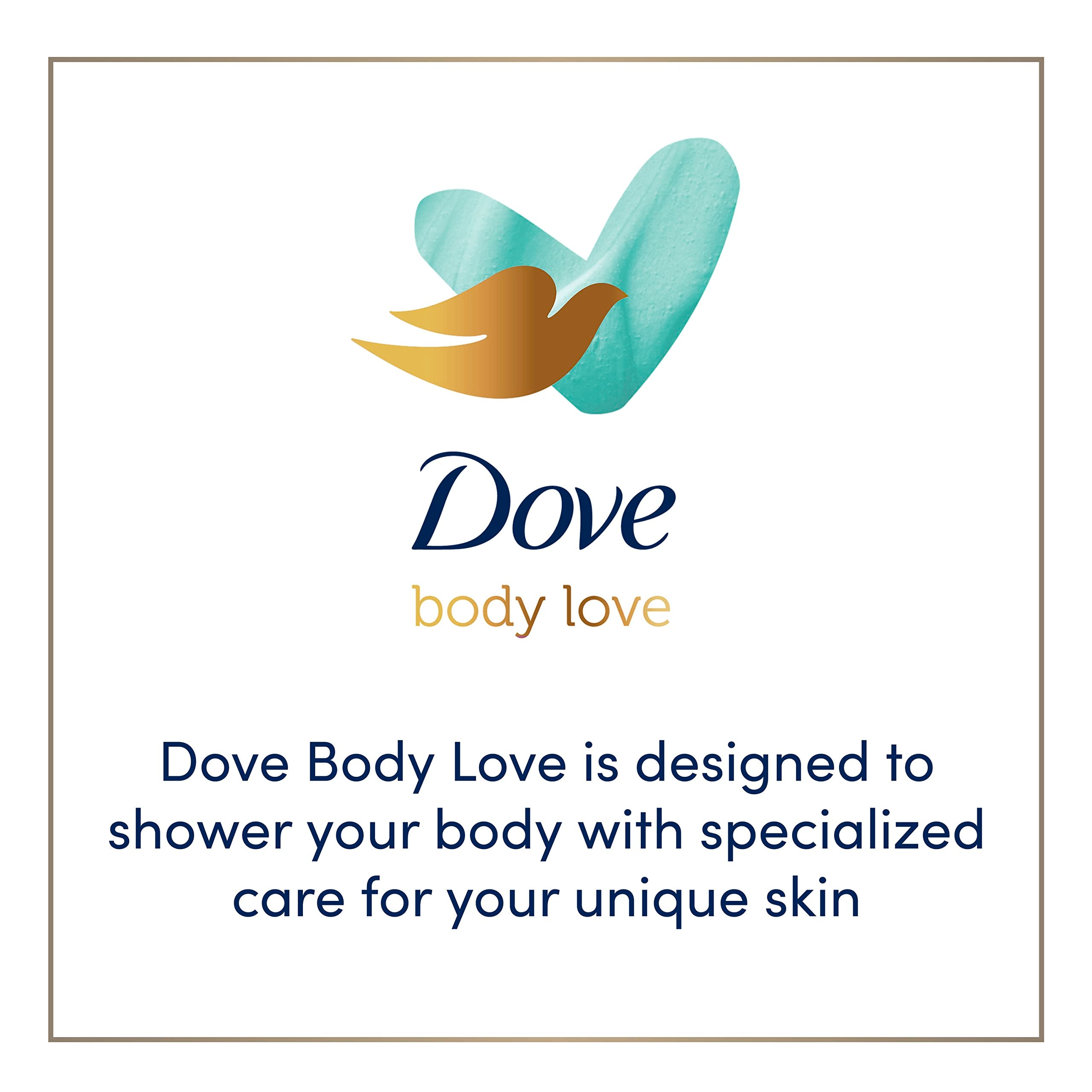 Dove Exfoliate Away para piel áspera, suaviza codos y rodillas con cuidado.