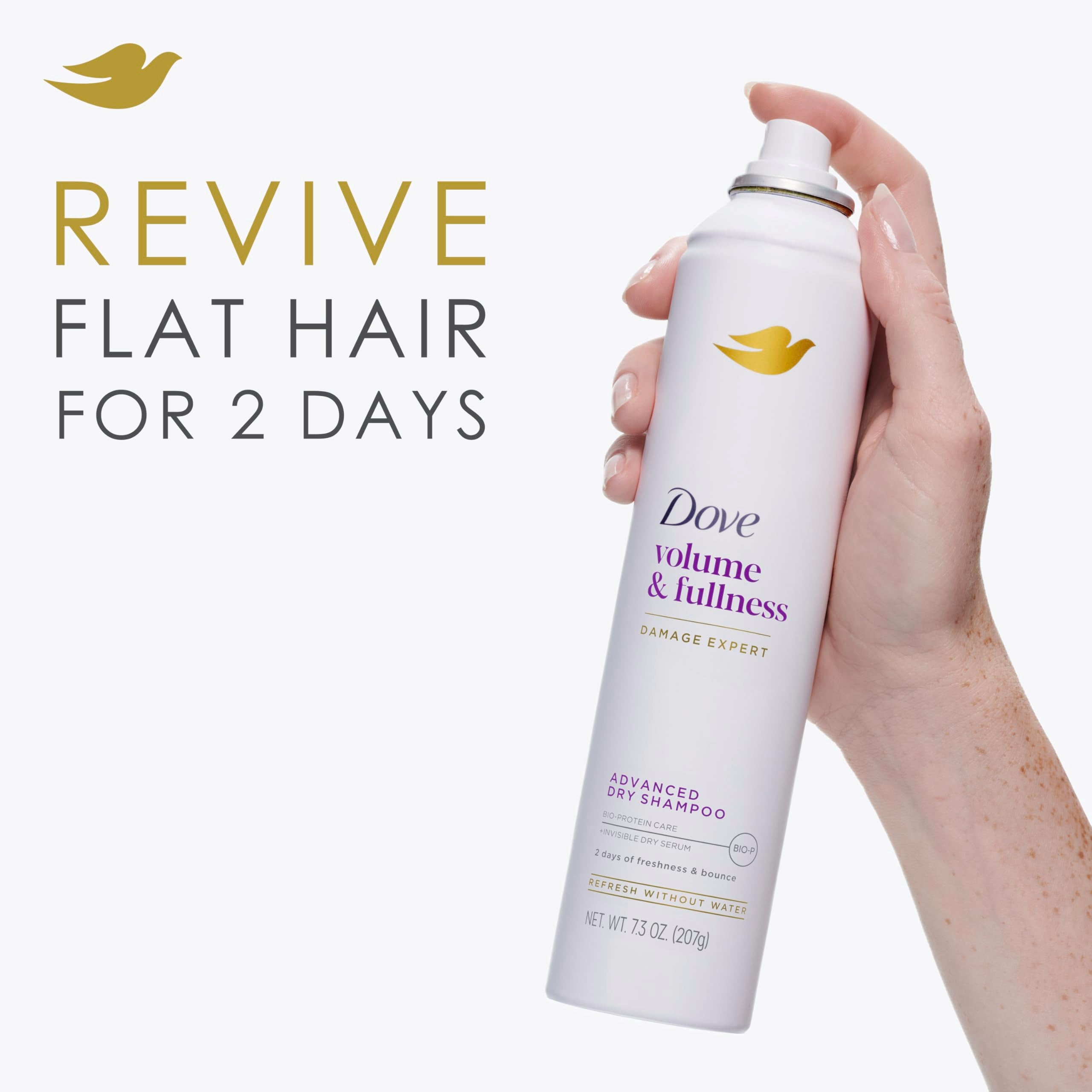 Dove Fingertips massage roots to absorb oil and blend the formula.