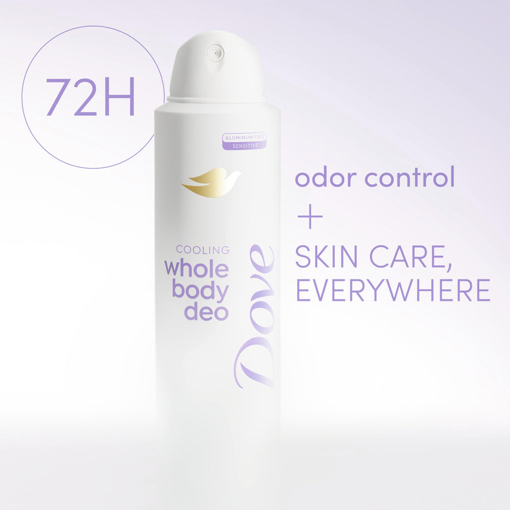 Dove: fórmula dermatológicamente probada, sin aluminio.
