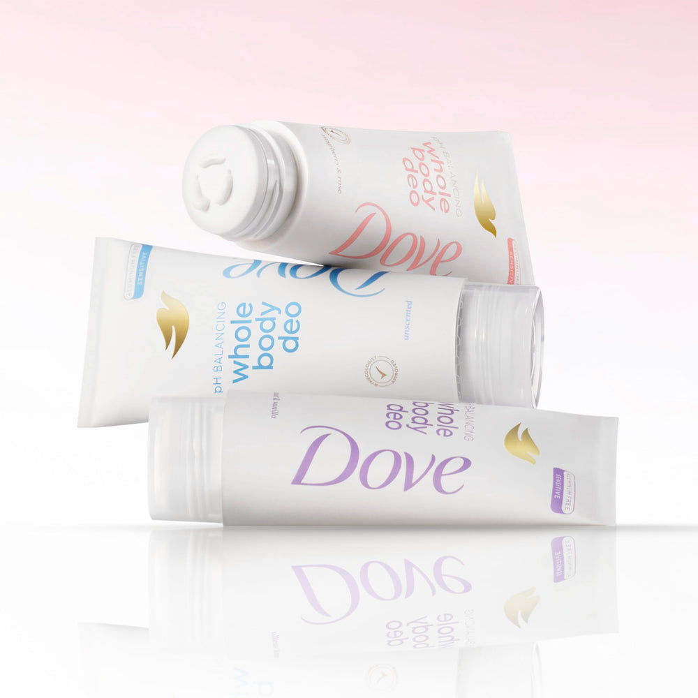 Dove fragancia frambuesa y rosa deja aroma suave.