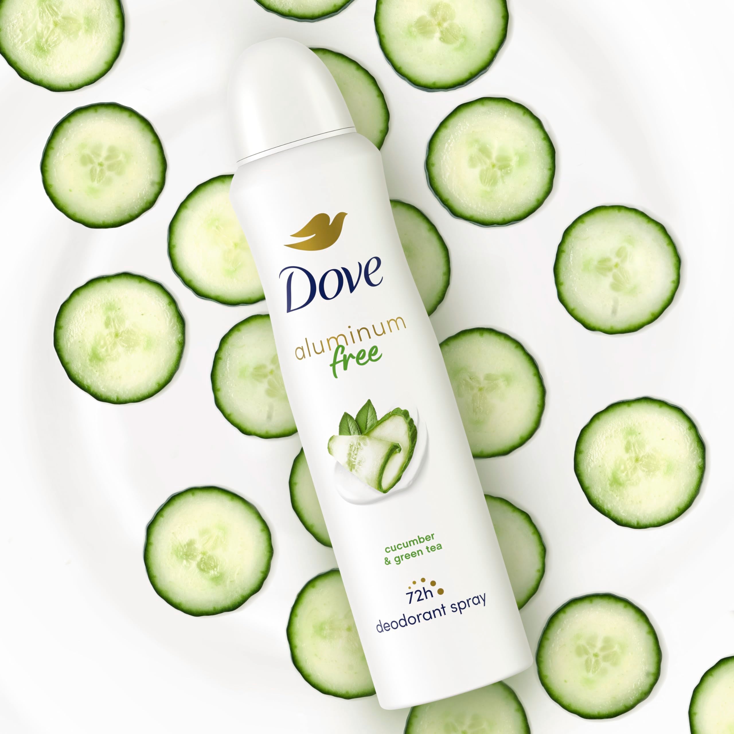 Dove bottle demonstrates easy, quick-drying spray application.