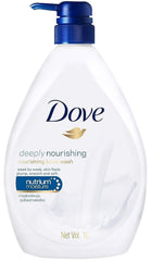 Dove Gel de Ducha Nutrición Profunda con bomba, piel suave y nutrida tras cada uso.