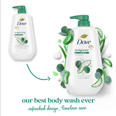 Dove gel de ducha energizante con microgotas hidratantes para piel suave y nutrida.