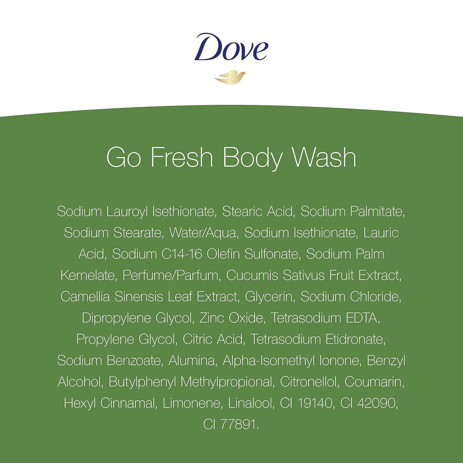 Dove gel de ducha Pepino y Té Verde, fácil aplicación en la rutina diaria.