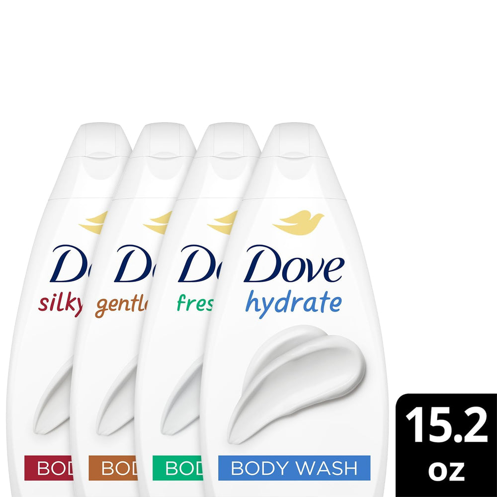 Dove Gentle Pamper bottle — gentle cleanse leaves skin soft and nourished.