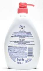Dove Go Fresh Revive body wash with pomegranate highlights vibrant cleansing and fruity notes.