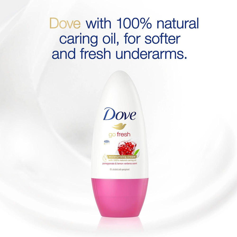 Dove Go Fresh roll-on applicator supports smooth precise application.