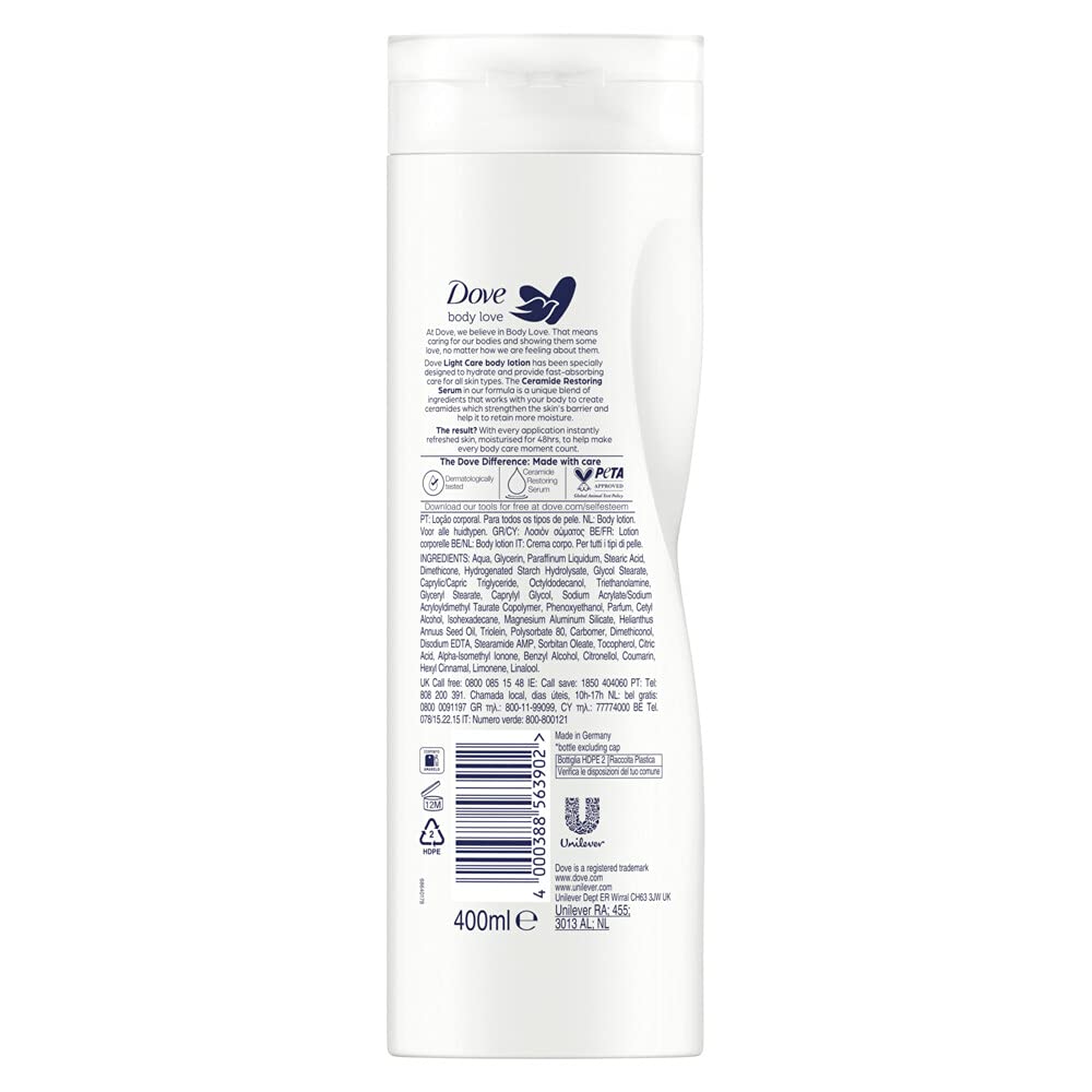 Dove Hidratación Profunda se aplica suavemente en el brazo para hidratación duradera.