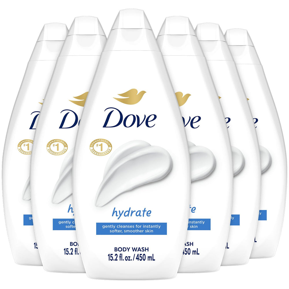 Dove Hydrate bottle with sea scent for hydrated skin after shower