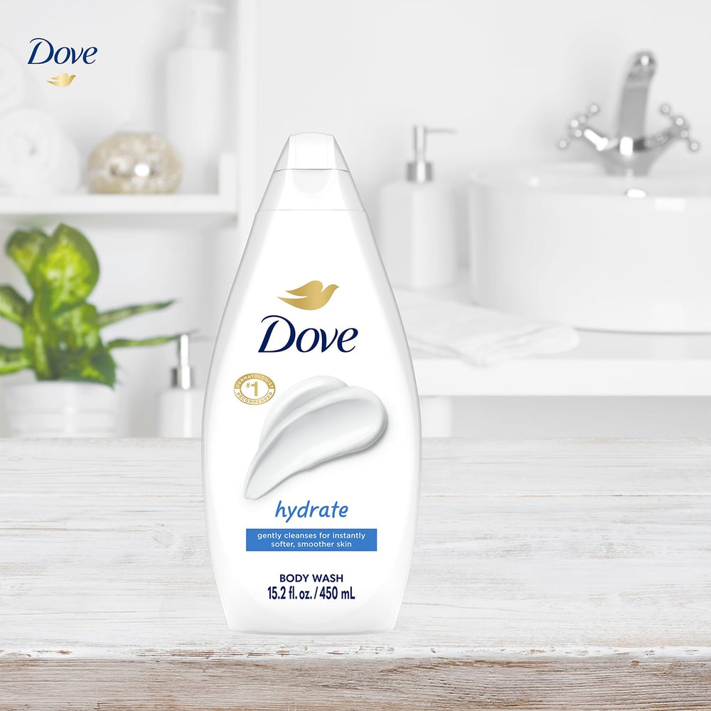 Dove Hydrate close-up glycerin nourishes skin for a softer feel