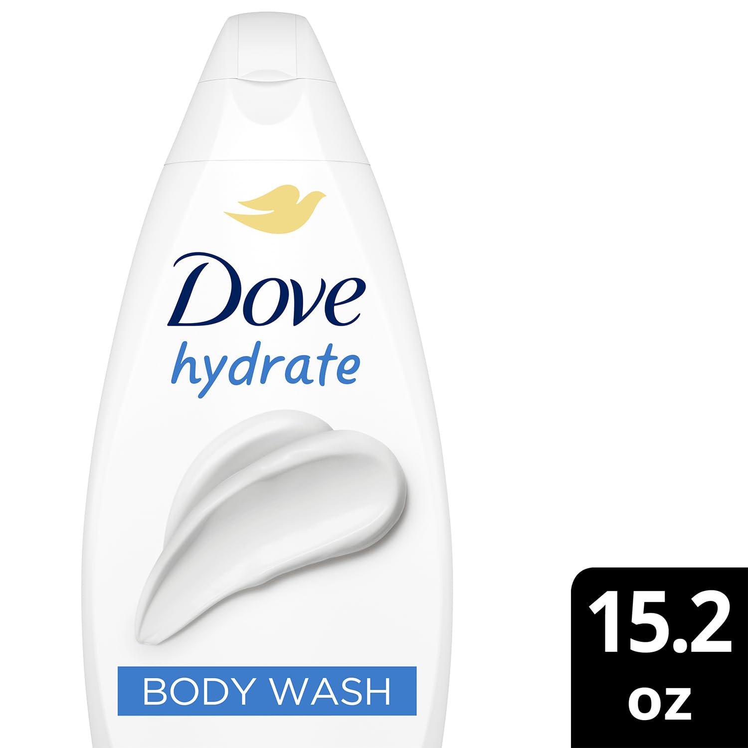 Dove Hydrate shower scene conveys refreshing scent and mild cleansing