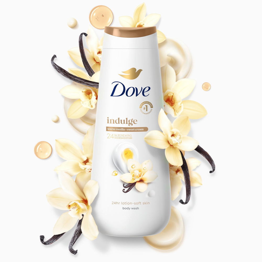 Dove Indulge Microgotas Hidratantes brindan nutrición durante 24 horas.